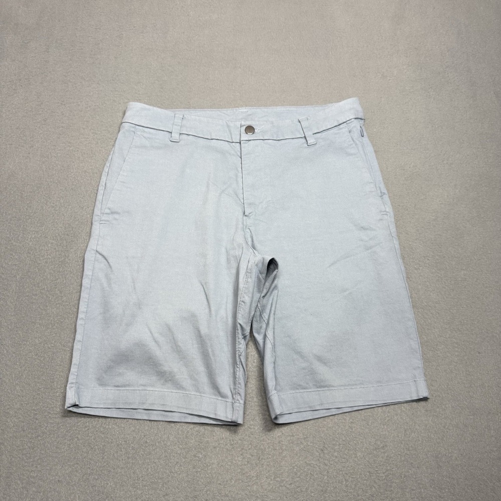 Lululemon Commission Shorts Mens 32 Gray Chino Stretch Casual Golf 9" Inseam